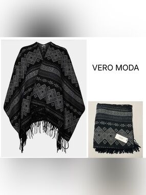 🆕VERO MODA - NWT - O/S - WOMENS KNIT PONCHO / KAFTAN SWEATER